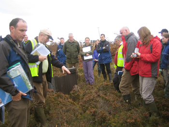 Kevin Donnellan outlining the drain blocking action to the field day participants Kevin Donnellan outlining the drain blocking action to the field day participants