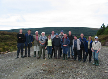 Border Mires Project Staff visit the Slieve Bloom Demonstration site in September 2003